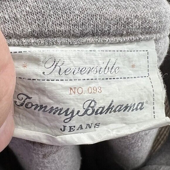 Tommy Bahama Reversible Mens Pullover 1/4 Zip Sweater XL Extra Large Beige & Gra - Picture 10 of 10